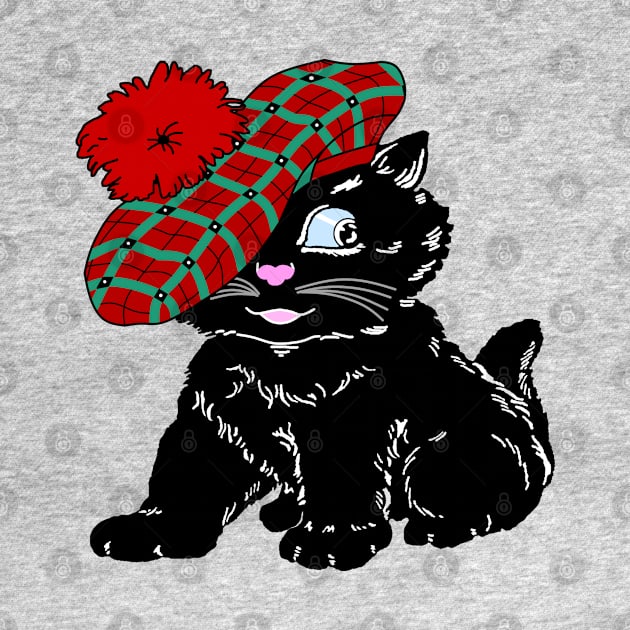 Scottish Lucky Black Cat by KarwilbeDesigns